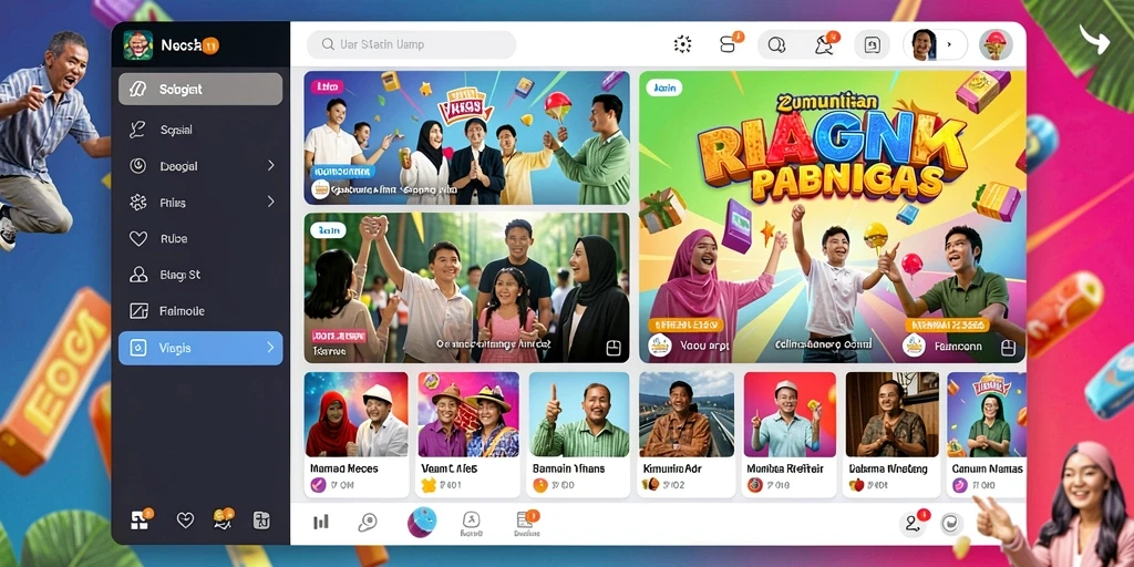 Screenshot menunjukkan tampilan antarmuka utama BNI789.