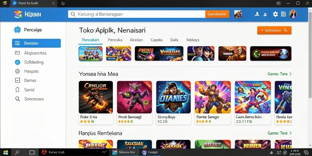 Tampilan awal yang menarik dan user-friendly.