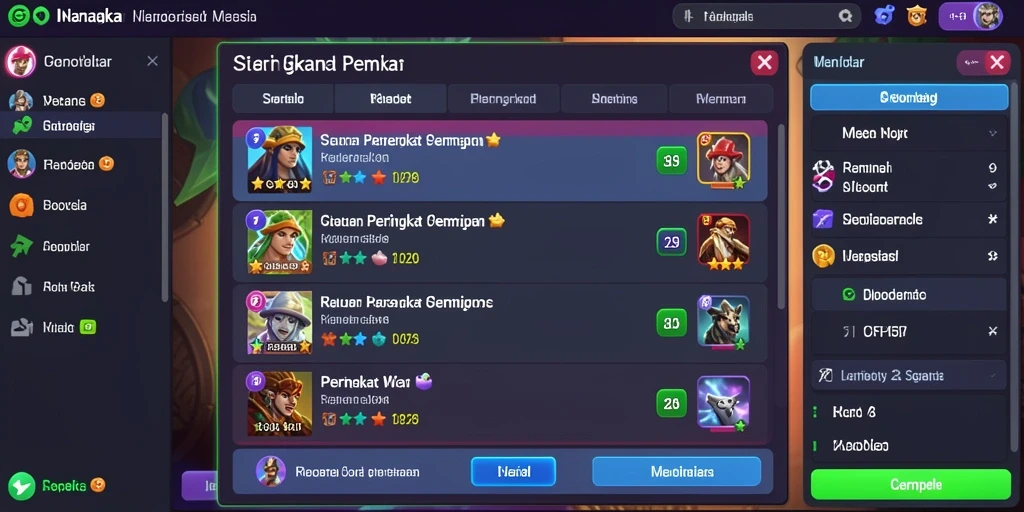 Screenshot menunjukkan antarmuka permainan yang menarik.